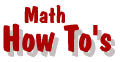 math how to's