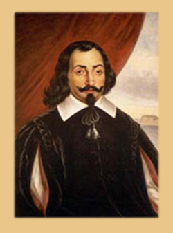 Portrait of Champlain by Thophile Hamel , in the collection of Le Citadelle, Quebec City, Quebec.