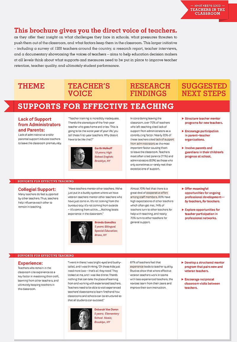 What Keeps Good Teachers in the Classroom Brochure Page 2