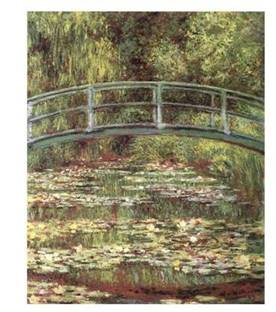 "Water Lily Pond & Bridge, 1899" Print