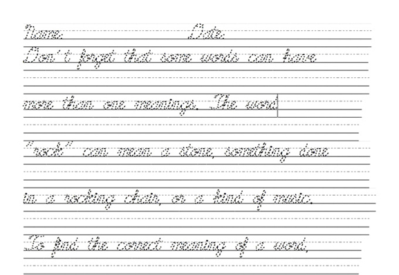 Handwriting homework ms carpenters first grade